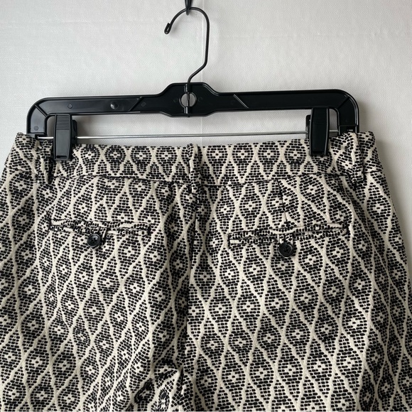 Merona Black and White Pattern Embroidered Classic Ankle Pant Chino Sz 6 - Picture 10 of 16
